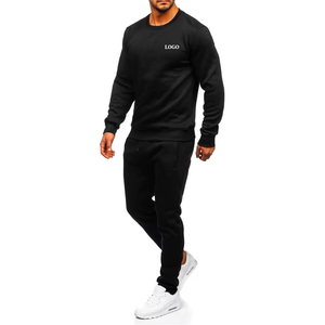 Chándales gruesos de invierno personalizados para hombre, pantalones con patrón sólido y logotipo propio, ropa deportiva de invierno, sudaderas - Product Image 2