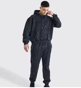 Survêtement délavé à l'acide avec 100% coton en gros disponible à des prix raisonnables survêtement pour survêtements pour hommes, respirant - Product Image 6