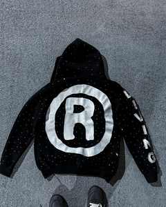 OEM ODM survêtements brodés personnalisés de détresse survêtements élégants 350GSM 100% coton Sun Fade Tracksuits - Product Image 3