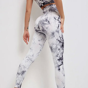 Femmes été taille haute Fitness Yoga ensemble en gros imperméable solide motif imprimé grande taille vêtements de sport - Product Image 5