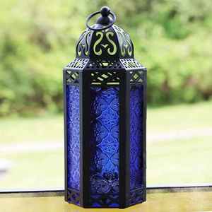 Lanterne en métal et en verre, Top tendance, la plupart des vendeurs, classique, en acier inoxydable, pour le jardin et la maison, plusieurs tailles, or, argent - Product Image 5