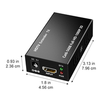 Extensor de Señal HDTV Metálico ZLD de 60M 1080p 3D, Transmisor y Receptor a través de Cat5e/6, Conversor Ethernet RJ45