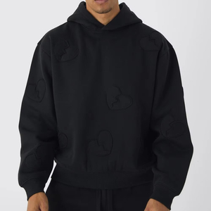 เสื้อฮู้ดสวมหัวผ้าฝ้ายคุณภาพสูงแบบกำหนดเองโลโก้พิมพ์ลายโลโก้ตามสั่ง - Product Image 1