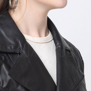 Venta al por mayor chaqueta de cuero de moda de las mujeres chaqueta de cuero de la PU de alta calidad chaqueta de cuero - Product Image 5