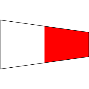 Bandera de Señalización Náutica Triangular Interrogativa 50x170cm - Product Image 2