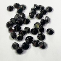 Pierre précieuse ronde facettée en diamant noir naturel de 5 mm, fabrication de bijoux personnalisés, prix le plus bas auprès des fabricants d'Alibaba