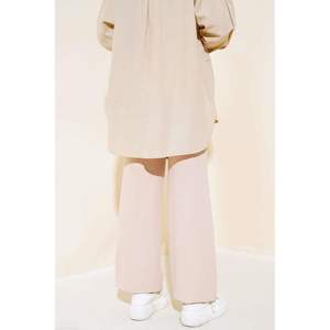 Femmes Beige Velcro taille large jambe pantalon respirant Camouflage survêtement pantalon XL taille décontracté Hip Hop doux froissé coloré - Product Image 3