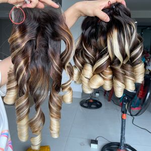 Extensions de cheveux humains vietnamiens de couleur de surbrillance rebondissante de la plus haute qualité avec fermeture de prix de gros et paquet 2025 - Product Image 3