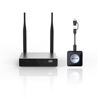 Sistema de Presentación Inalámbrico 4K con Botón 2 en 1 Compatible con Chromecast, AirPlay, Miracast, Plug & Play para Sala de Conferencias