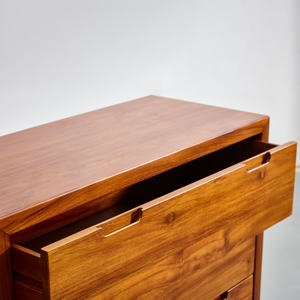 Table de chevet en teck pratique et moderne avec 3 tiroirs pour la chambre à coucher - Product Image 5