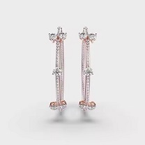 Latest Design Zaveri Pearls Glittering Cubic Zirconia Rose Gold Studded <b>Earring</b> for Women Fine <b>Stud</b> <b>Earrings</b> - Product Image 2