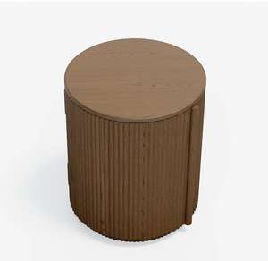 โต๊ะข้างหินอ่อนด้านบนสุดโดดเด่นทันสมัยพร้อมฐานไม้หรูหราสำหรับบ้านโรงแรมห้องนั่งเล่นโต๊ะข้างเตียง - Product Image 6