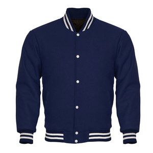 Chaqueta de béisbol de manga larga con estampado personalizado para hombre, chaquetas Varsity Letterman lisas en blanco para hombre - Product Image 6