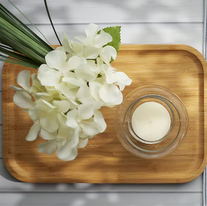 Natural Bamboo Plates and Serving Tray Set 0Reusable, Eco-Friendly <b>Dinnerware</b> for Home, Restaurant & Gifts | Handmade in Vietnam - Product Image 2