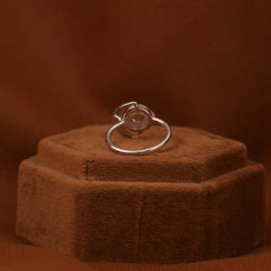 Latest Cabochon <b>Silver</b> Band With Moon Design <b>Stacking</b> Band for Engagement <b>Rings</b> Used With Lab Grown Diamonds for Wedding - Product Image 4