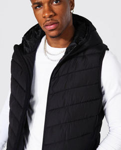 OEM calidad superior personalizada de los hombres sin mangas de invierno desgaste al aire libre chaleco último V forma forro Gilet Puffer chaquetas para hombres - Product Image 4