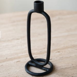 Black Polished Metal Tabletop Candle Holder Party Event Decoration Trendy <b>Christmas</b> <b>Gift</b> Exclusive Home Living Room - Product Image 5