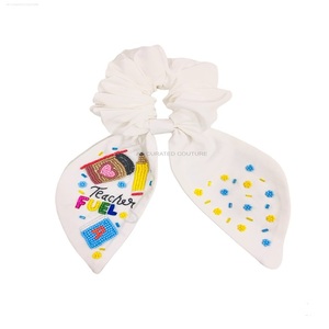 Elegante personalizado con cuentas Scrunchies accesorio para el cabello indio bordado a mano scrunchies semilla con cuentas scrunchies - Product Image 4