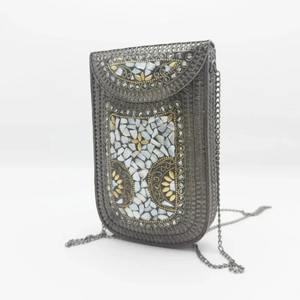 Bolso de Mano Vintage con Mosaico y Cierre Metálico Decorativo, Bolso de Mano de Diseño con Mosaico Multicolor para Bodas y Eventos Nocturnos, Precio Económico - Product Image 1