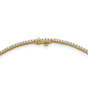 Bijoux personnalisés de qualité supérieure 14k or blanc/jaune/rose 4mm diamant Moissanite rond chaîne tennis fantaisie - Product Image 4