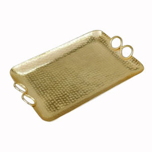 Plateaux de service en métal pour la restauration, plateaux de service pour la maison et la cuisine, plateau de service en métal de style royal, restaurant, café, hôtels - Product Image 6