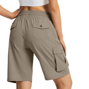 Pantalones cortos de golf transpirables OEM para mujer, Impresión de logotipo personalizado, ajuste elástico adecuado para ropa deportiva, promociones y eventos de regalo - Product Image 3