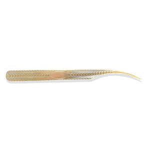 Pince à épiler antistatique à pointe droite incurvée en acier inoxydable pour Extension de cils outils de maquillage en gros pince à épiler - Product Image 5