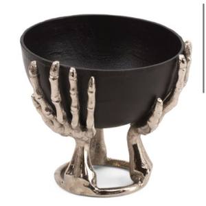 Bol en aluminium de haute qualité brillant en nickel noir avec poignées dorées dessus de table décor à la maison bols utilisés par hôtel - Product Image 3