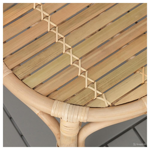 Mesa de centro de ratán tejida minimalista de producto superior con diseño de bambú para decoración informal de café o muebles de sala de estar - Product Image 3