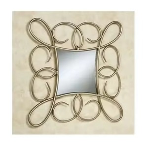 Espejo de pared con marco de Metal dorado, espejo decorativo de lujo para decoración de pared de salón de dormitorio moderno para el hogar - Product Image 6
