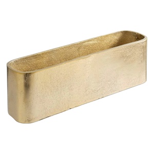 Maceta Rectangular de Metal dorado moderno superventas, maceta para jardín doméstico, maceta para exteriores - Product Image 2