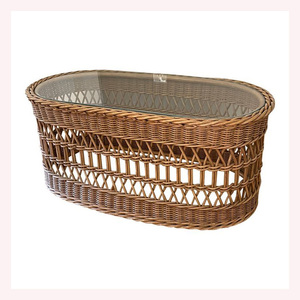 2025 nouveau Design Premium qualité rotin bois Table basse Style moderne élégant Look Portable salon meubles vente chaude - Product Image 4