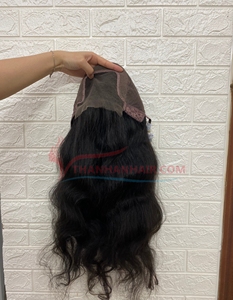 Peluca de cabello humano Real Remy virgen 100% de alta calidad, Color Natural recto, máquina de longitud personalizada, trama doble Thanh vietnamita - Product Image 4