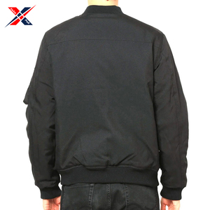 Blousons Bomber Homme en Toile de Qualité Supérieure à Col Montant, Imprimé Logo Personnalisé, Respirant, Fermeture Éclair Intégrale, Coupe-Vent, Teint Uni, Effet Gonflé - Product Image 6