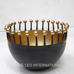 Cuenco acabado esmaltado de forma redonda de Metal de aluminio, cuenco decorativo moderno de estilo elegante con acento para el hogar de la más alta calidad - Product Image 3