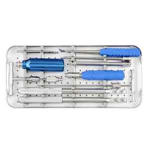 Ensemble d'instruments chirurgicaux orthopédiques, plaque de blocage pour grands fragments, alimentation manuelle, en acier, certifié CE, classe I chirurgicale - Product Image 2