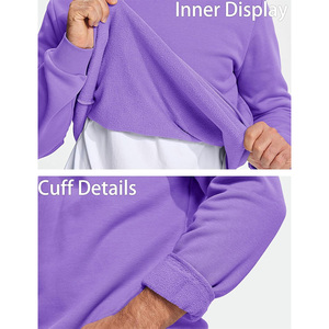 เสื้อสเวตเชิ้ตผู้ชายสไตล์สปอร์ตสำหรับฤดูใบไม้ร่วง ผลิตตามแบบ OEM ผ้าคอตตอนผสมระบายอากาศได้ดี 300 GSM ปักโลโก้ พิมพ์ลาย รับผลิตแบรนด์ส่วนตัว - Product Image 3
