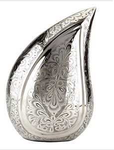 LAITON GRAVÉ LA PLUS BELLE URNE DE CRÉMATION EN GOUTTE DE LARME GRAVÉE URNE DE CRÉMATION UNIQUE EN MÉTAL DE QUALITÉ SUPÉRIEURE POUR CENDRES HUMAINES en VENTE - Product Image 2