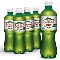 Canada Dry 330ml X6 Bouteilles en Gros – Boissons Gazeuses Variées aux Saveurs Fruitées, Café, Crème, Gingembre, Caféine, Chocolat et Glucose