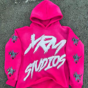 Sweat à capuche surdimensionné uni avec logo personnalisé Streetwear Vente en gros de sweat à capuche court épais en coton en vrac Sweatshirts à capuche lourds - Product Image 1