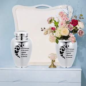 Urna de mariposa para cenizas humanas, urnas de cremación para cenizas para hombres y mujeres, urnas decorativas grandes de recuerdo funerario, tamaño personalizado plateado - Product Image 5