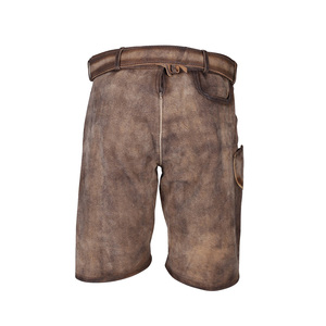 Prince Industry hommes marron en cuir véritable coupe ajustée Shorts personnalisés de haute qualité dans toutes les tailles et couleurs hommes Shorts en cuir - Product Image 2
