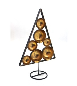 Dernier modèle de support en fer T Lite avec feuille d'or 3 T Lite de meilleure forme pour la décoration d'éclairage de Noël Lot de 2 de taille moyenne - Product Image 2
