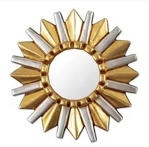 Espejo de Pared Cuadrado Moderno Hecho a Mano con Marco Plateado, Estilo Antiguo Personalizable para Decoración de Hogar, Hotel y Baño - Product Image 1