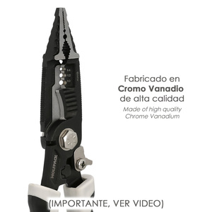 Pinze Multifunzione (Apertura/Capicorda/Aggancio/Taglio/Affilatura/Riparazione/Applicazione Terminali/Strappo e Arricciatura Cavi) - Product Image 6