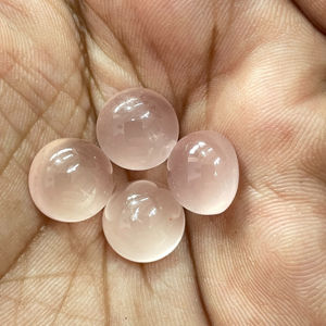 ทรงกลมโรสควอตซ์สีชมพูธรรมชาติขนาด3มม. ถึง11มม. เหลี่ยมเพชรพลอยทรงหลวมสีชมพูโรสควอตซ์ - Product Image 1