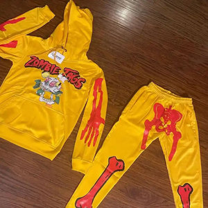 Pakistán hizo alta calidad logotipo personalizado hombres 100% algodón chándal transpirable estilo sólido conjuntos para el invierno al por mayor precio barato - Product Image 6