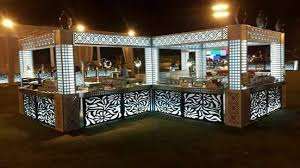 Brown & White Ply & Wooden Midst Catering Buffet Counter Premium Durable Display Table King - Product Image 2