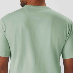Service OEM de haute qualité 180 grammes en gros Logo personnalisé à la mode polyvalent col rond poche T-Shirt 100% coton Style formel - Product Image 2