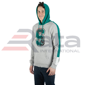 Sweat à capuche en molleton bouclette personnalisé, broderie chenille, lettres et patchs d'hiver, imperméable et respirant, vente en gros - Product Image 2